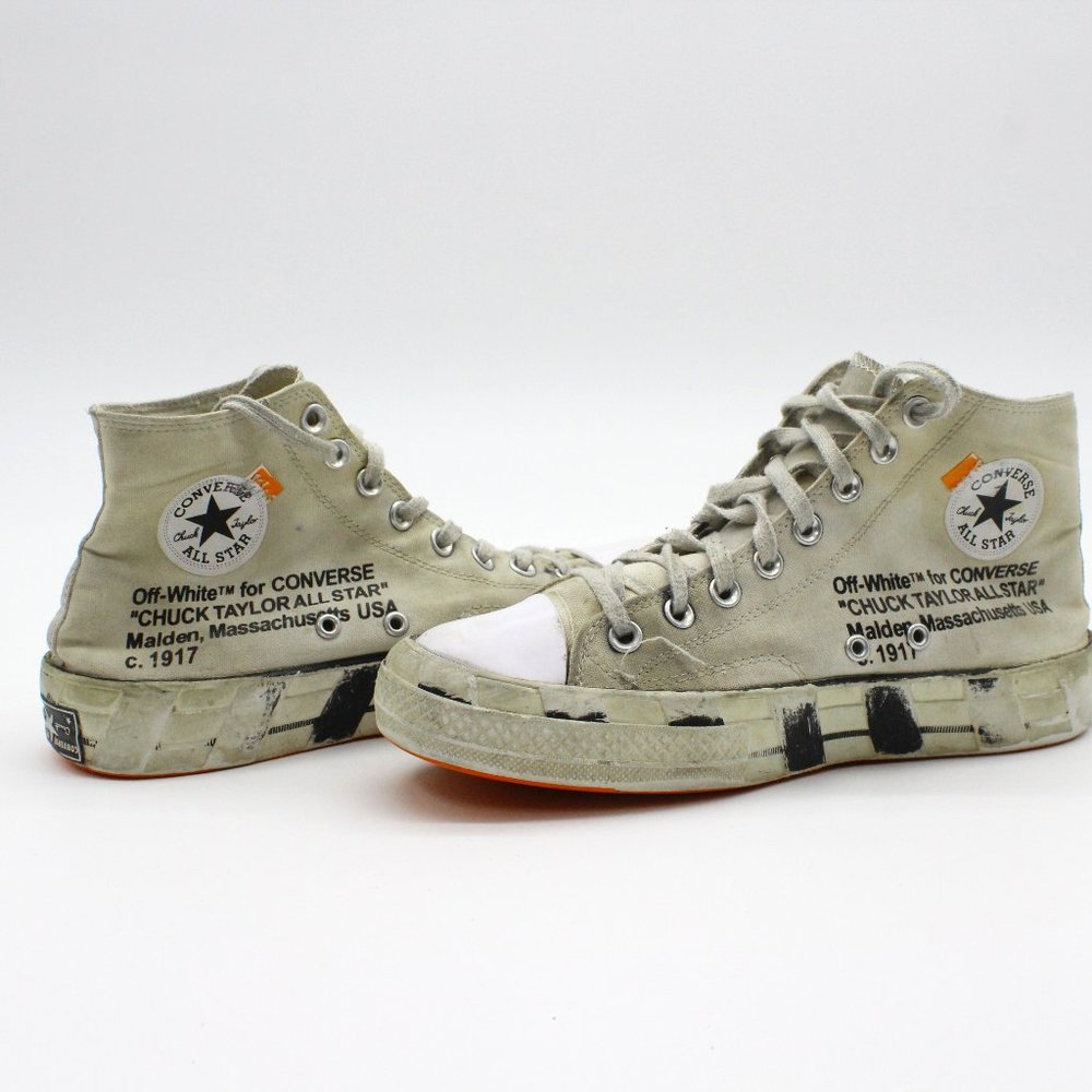 Off-White Beige High-Top Sneakers